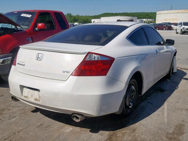 1HGCS22858A010312 - 2008 HONDA ACCORD EXL WHITE photo 4