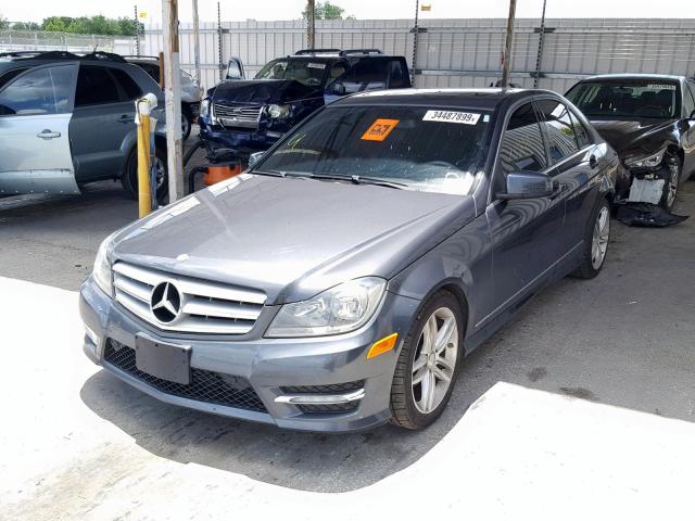 WDDGF4HB2DR248543 - 2013 MERCEDES-BENZ C 250 GRAY photo 2