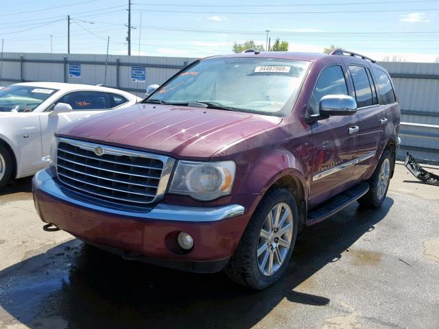 1A8HW58T79F719360 - 2009 CHRYSLER ASPEN LIMI MAROON photo 2