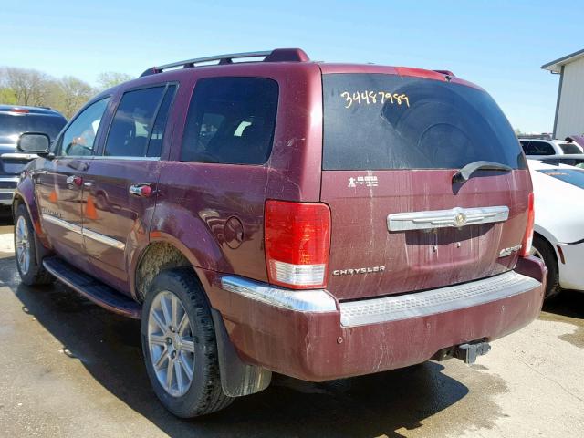 1A8HW58T79F719360 - 2009 CHRYSLER ASPEN LIMI MAROON photo 3