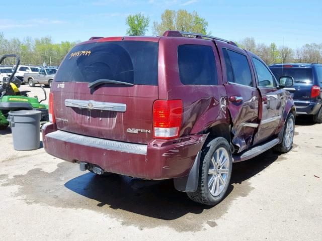 1A8HW58T79F719360 - 2009 CHRYSLER ASPEN LIMI MAROON photo 4