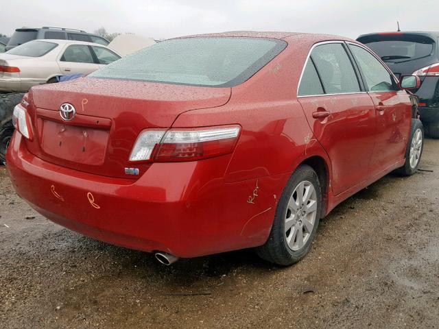 4T1BB46K39U109055 - 2009 TOYOTA CAMRY HYBR RED photo 4