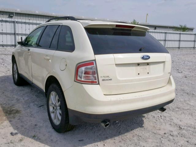 2FMDK38C27BA92308 - 2007 FORD EDGE SEL CREAM photo 3