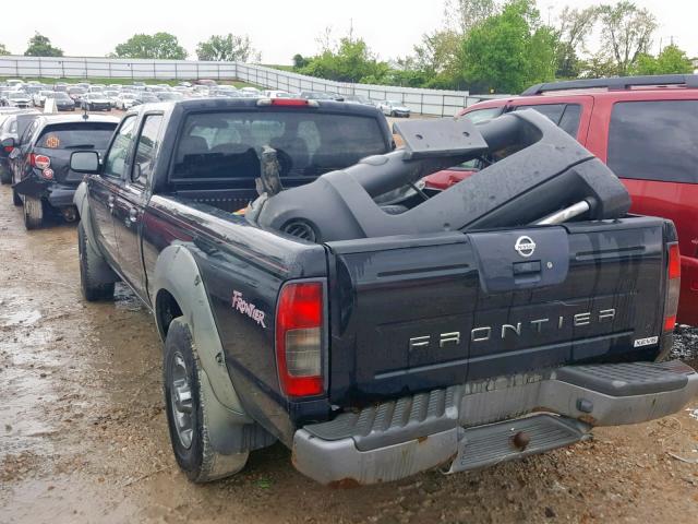 1N6ED29XX2C306109 - 2002 NISSAN FRONTIER C BLACK photo 3