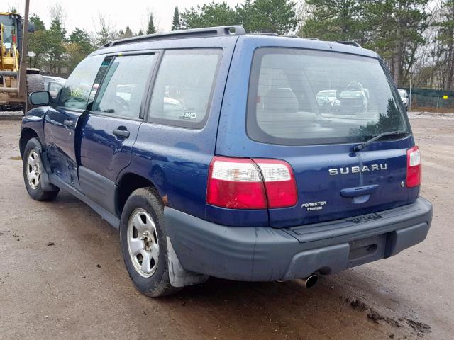 JF1SF63542G746176 - 2002 SUBARU FORESTER L BLUE photo 3