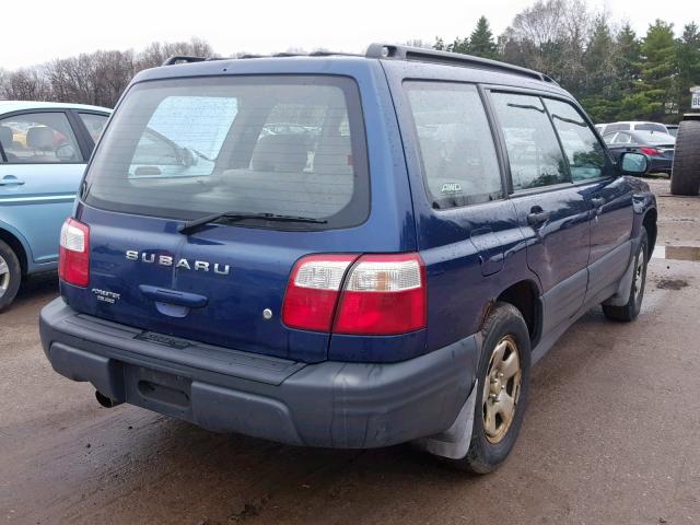 JF1SF63542G746176 - 2002 SUBARU FORESTER L BLUE photo 4