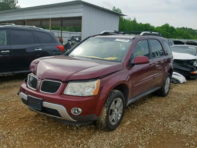 2CKDL33F786303282 - 2008 PONTIAC TORRENT MAROON photo 2