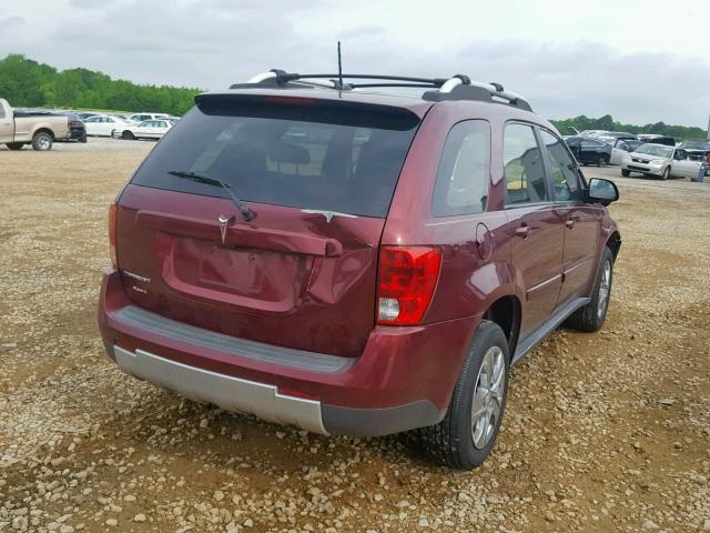 2CKDL33F786303282 - 2008 PONTIAC TORRENT MAROON photo 4