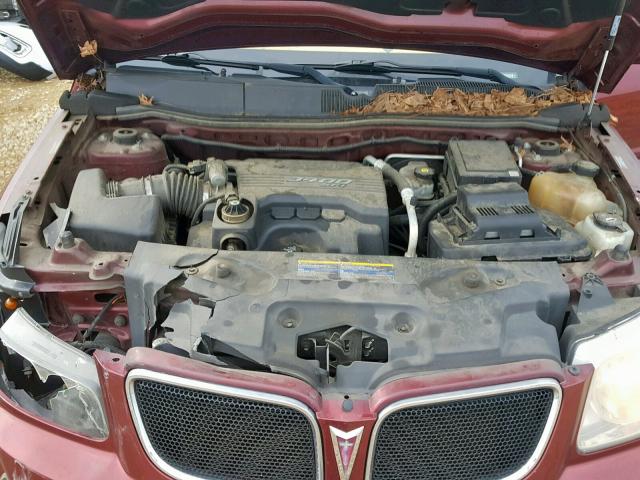 2CKDL33F786303282 - 2008 PONTIAC TORRENT MAROON photo 7