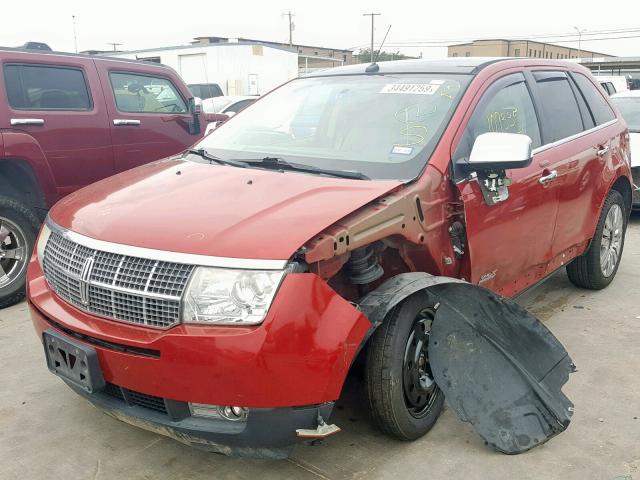 2LMDJ6JC6ABJ01263 - 2010 LINCOLN MKX BURGUNDY photo 2