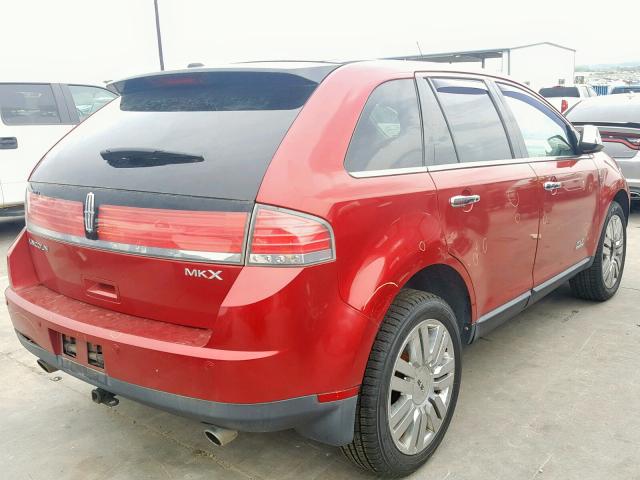 2LMDJ6JC6ABJ01263 - 2010 LINCOLN MKX BURGUNDY photo 4