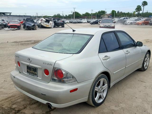 JTHBD192920056768 - 2002 LEXUS IS 300 SILVER photo 4