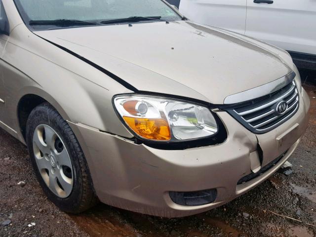 KNAFE122985521889 - 2008 KIA SPECTRA EX TAN photo 9