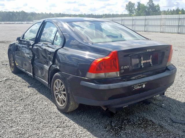 YV1RS61T742386577 - 2004 VOLVO S60 BLACK photo 3