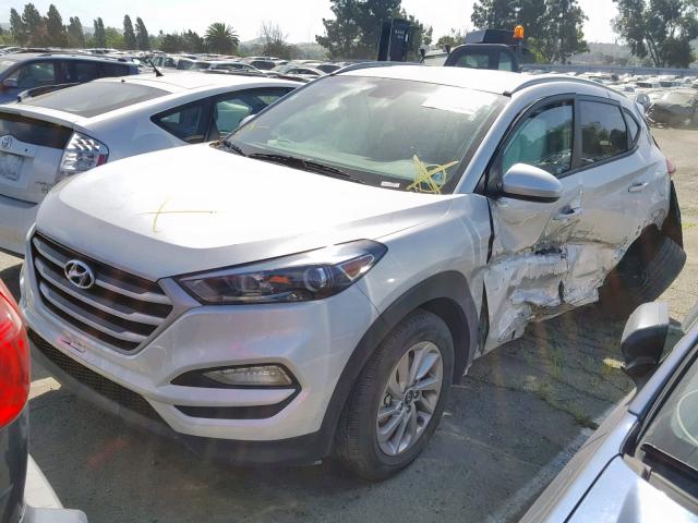 KM8J3CA47JU747969 - 2018 HYUNDAI TUCSON SEL SILVER photo 2