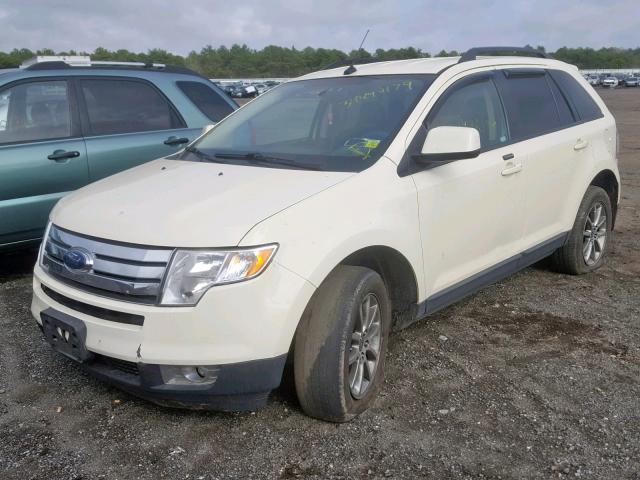 2FMDK48C68BA23452 - 2008 FORD EDGE SEL WHITE photo 2