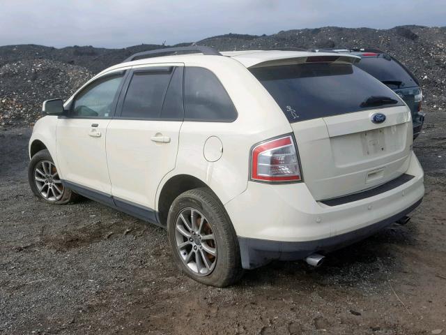 2FMDK48C68BA23452 - 2008 FORD EDGE SEL WHITE photo 3