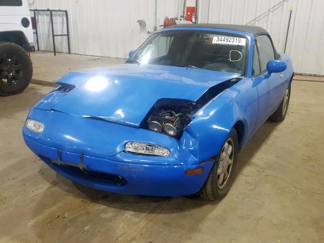 JM1NA3511L0130069 - 1990 MAZDA MX-5 MIATA BLUE photo 2