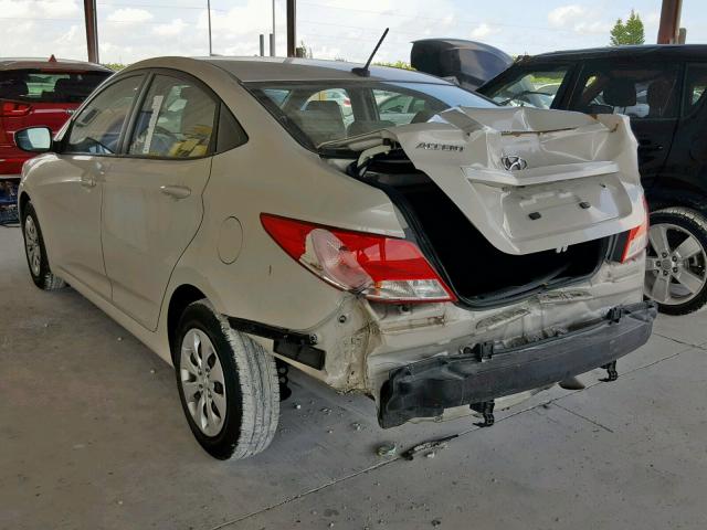 KMHCT4AE1GU060759 - 2016 HYUNDAI ACCENT SE BEIGE photo 3