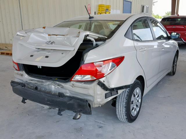 KMHCT4AE1GU060759 - 2016 HYUNDAI ACCENT SE BEIGE photo 4