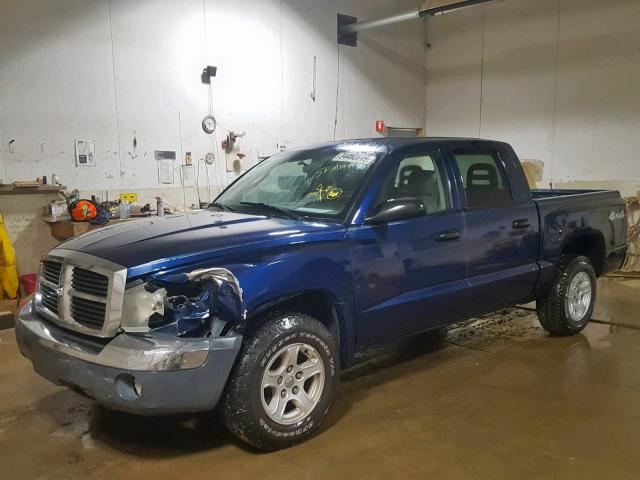 1D7HW48K55S225286 - 2005 DODGE DAKOTA QUA BLUE photo 2