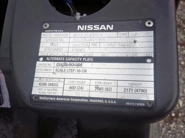 CUL029Q1305 - 2006 NISSAN FORKLIFT  photo 10