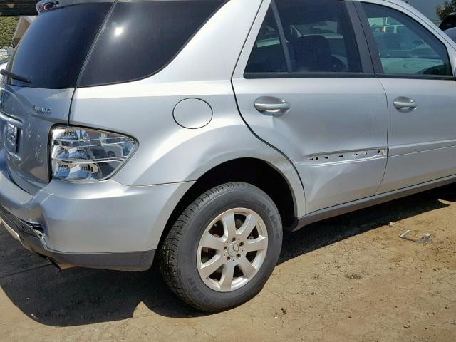 4JGBB86E17A197555 - 2007 MERCEDES-BENZ ML 350 SILVER photo 9