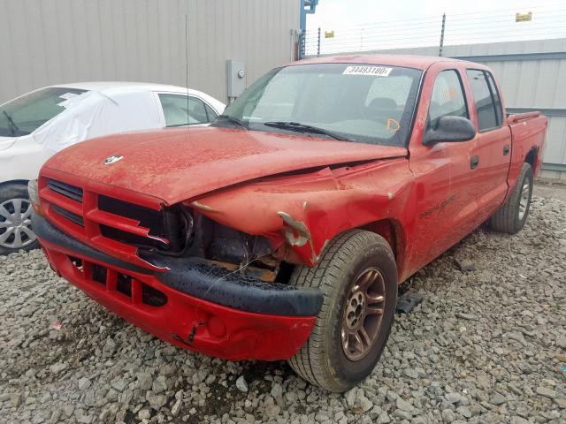 1B7GL2AX81S184283 - 2001 DODGE DAKOTA QUAD  photo 2