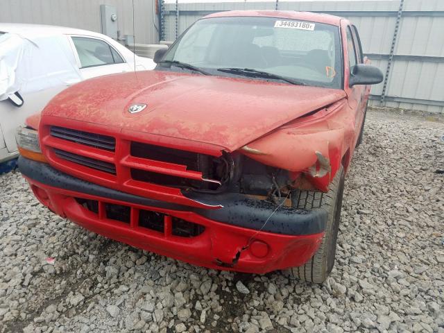 1B7GL2AX81S184283 - 2001 DODGE DAKOTA QUAD  photo 9