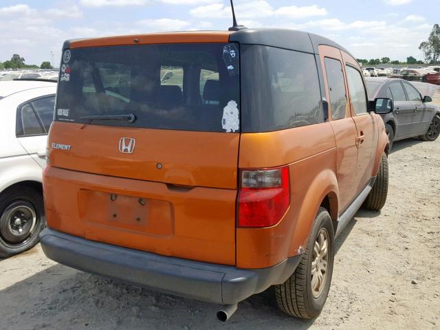 5J6YH28766L015824 - 2006 HONDA ELEMENT EX ORANGE photo 4