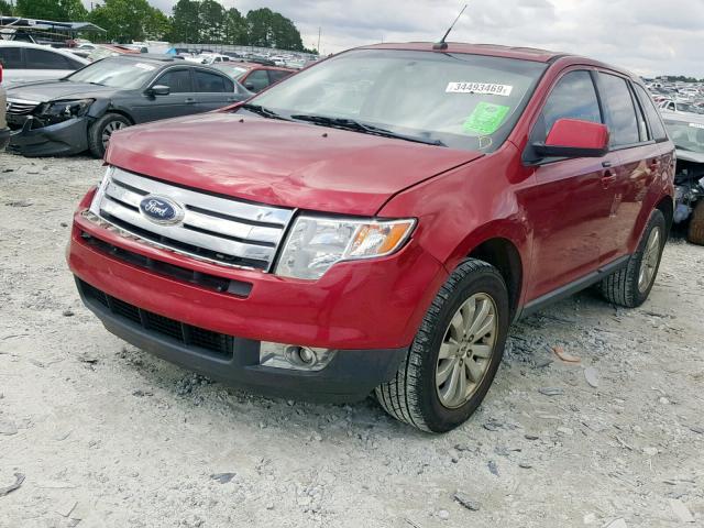 2FMDK38C77BA92689 - 2007 FORD EDGE SEL RED photo 2