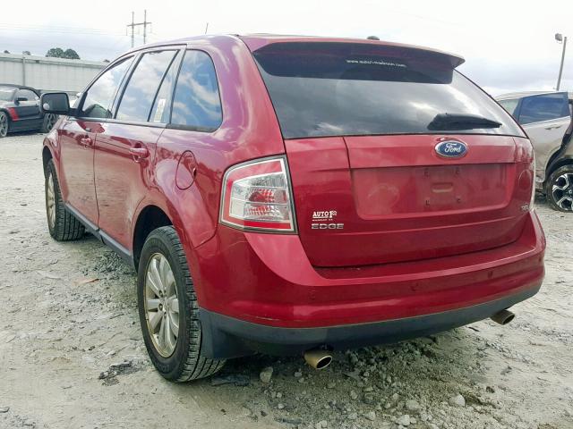 2FMDK38C77BA92689 - 2007 FORD EDGE SEL RED photo 3