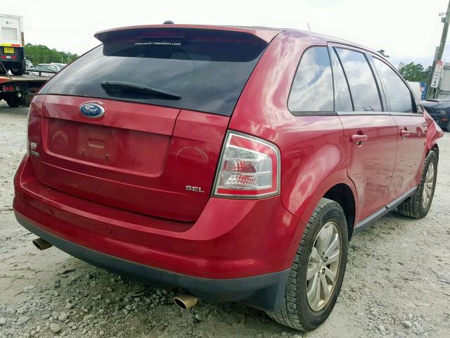 2FMDK38C77BA92689 - 2007 FORD EDGE SEL RED photo 4