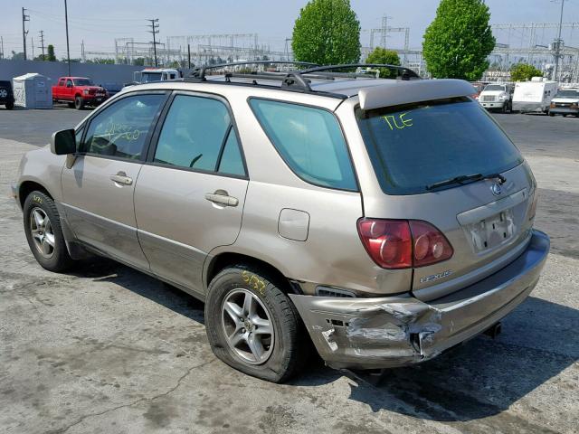 JT6GF10U0X0023267 - 1999 LEXUS RX 300 GOLD photo 3