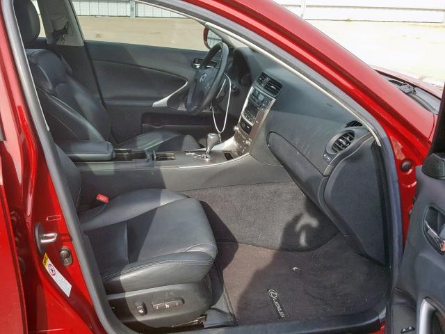 JTHBK262392088145 - 2009 LEXUS IS 250 RED photo 5