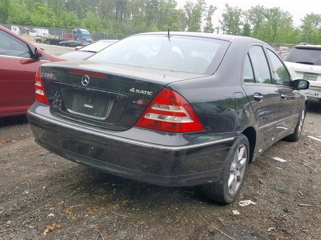 WDBRF92H77F910201 - 2007 MERCEDES-BENZ C 280 4MAT BLACK photo 4