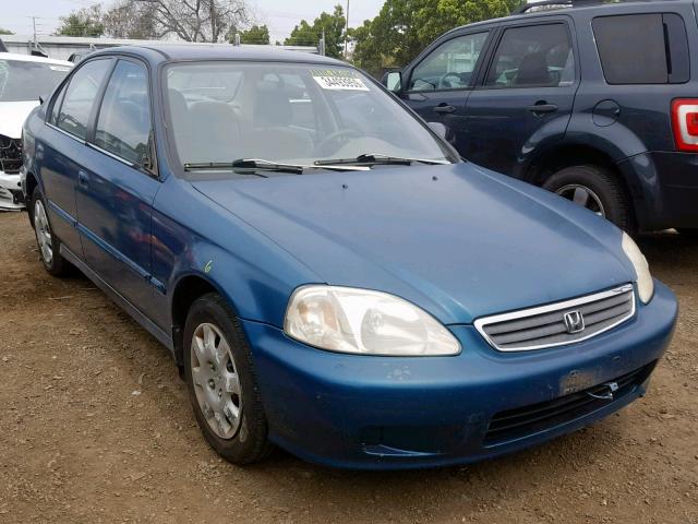 2HGEJ6614YH588385 - 2000 HONDA CIVIC BASE BLUE photo 1