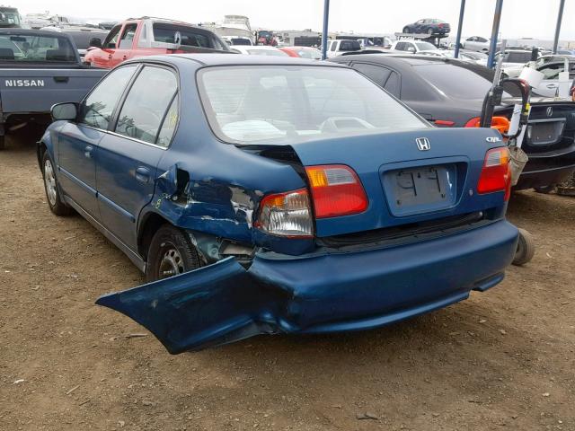 2HGEJ6614YH588385 - 2000 HONDA CIVIC BASE BLUE photo 3