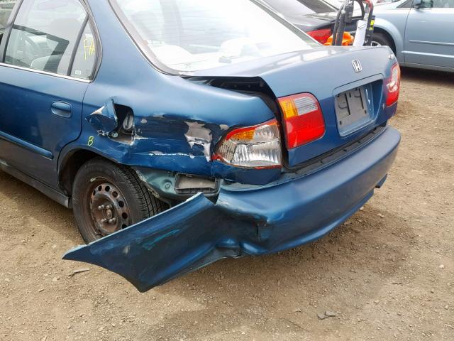 2HGEJ6614YH588385 - 2000 HONDA CIVIC BASE BLUE photo 9