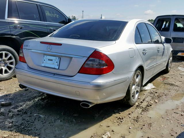 WDBUF56X08B225101 - 2008 MERCEDES-BENZ E 350 SILVER photo 4