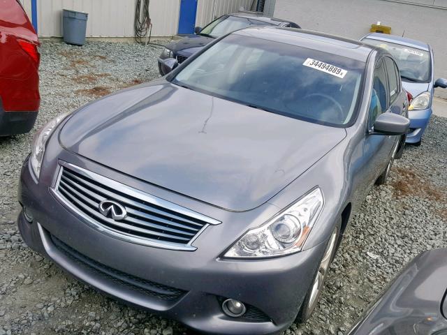 JN1CV6AP6DM723527 - 2013 INFINITI G37 BASE GRAY photo 2