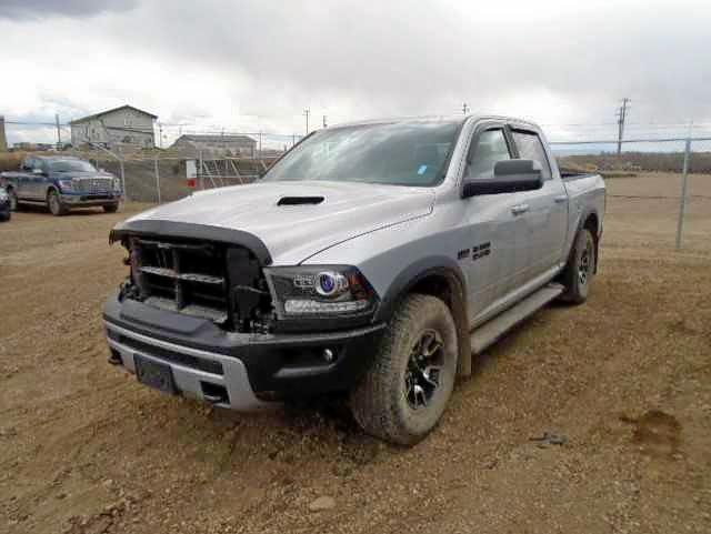 1C6RR7YT9HS512576 - 2017 RAM 1500 REBEL SILVER photo 2