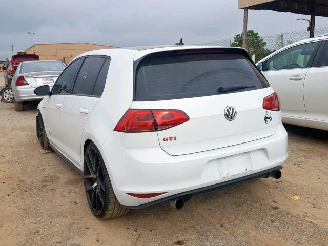 3VW447AU9HM045380 - 2017 VOLKSWAGEN GTI S/SE WHITE photo 3