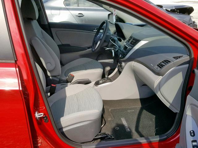 KMHCT4AE0GU989907 - 2016 HYUNDAI ACCENT SE RED photo 5