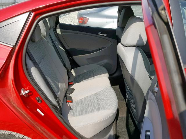 KMHCT4AE0GU989907 - 2016 HYUNDAI ACCENT SE RED photo 6