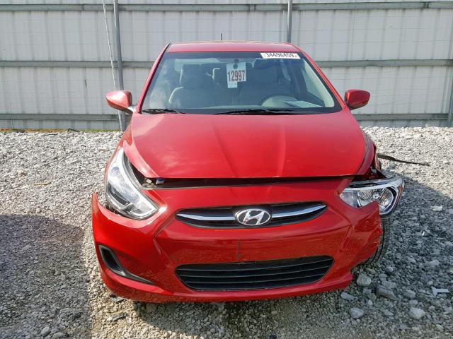 KMHCT4AE0GU989907 - 2016 HYUNDAI ACCENT SE RED photo 9