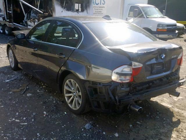 WBAVD53527A007936 - 2007 BMW 335 XI GRAY photo 3