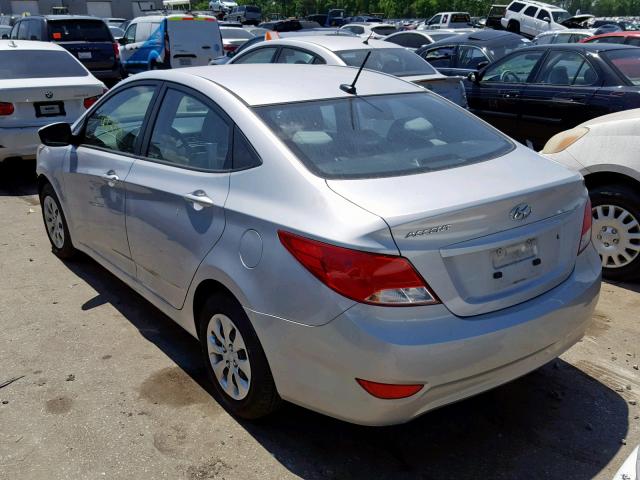 KMHCT4AE7HU215509 - 2017 HYUNDAI ACCENT SE SILVER photo 3