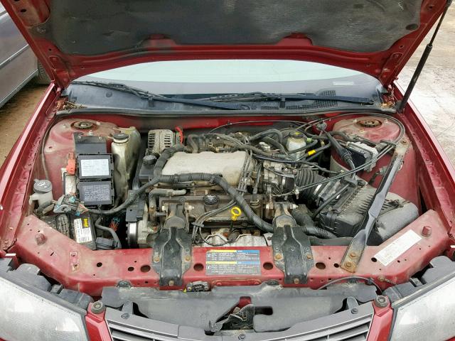 2G1WF52E859236190 - 2005 CHEVROLET IMPALA MAROON photo 7