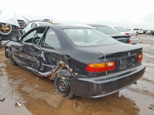 1HGEJ2228RL037761 - 1994 HONDA CIVIC DX BLACK photo 3